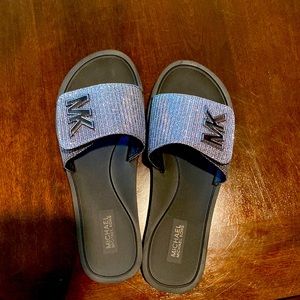 Michael Kors Silver Slides